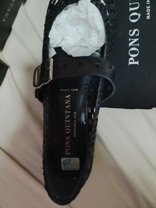 Sandalias Pons Quintana Leiva Negro Trenzado 37