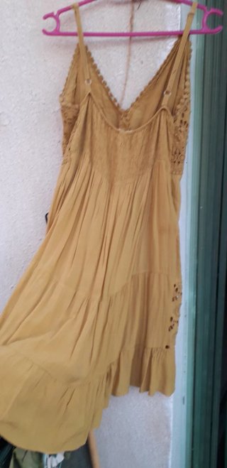 Vestido mostaza verano talla única