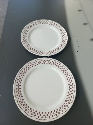 Set 2 piatti piani Floral Bouquet Made in Italy