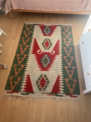 Tappeto Kilim Tessuto Design Geometrico