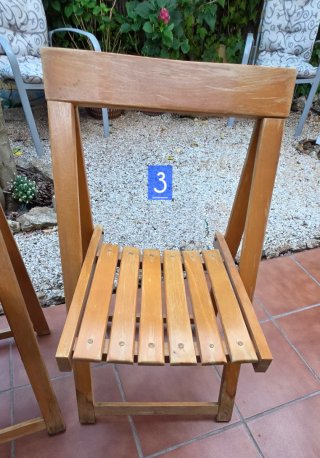 3  Prácticas Sillas de tijera plegables de madera