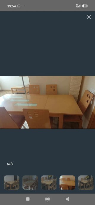 Mesa de comedor y 6 sillas