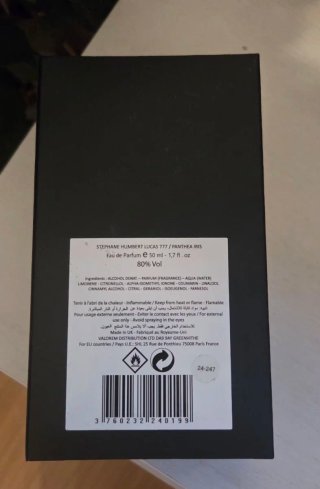 Perfume Panthea Iris S. Humbert Lucas 777. 50 ml.