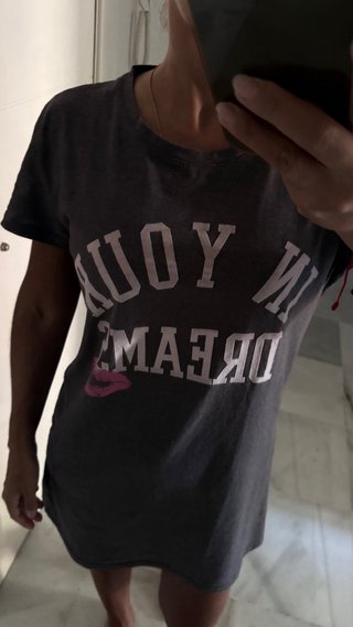 Camisón Primark manga corta gris