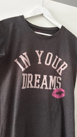 Camisón Primark manga corta gris