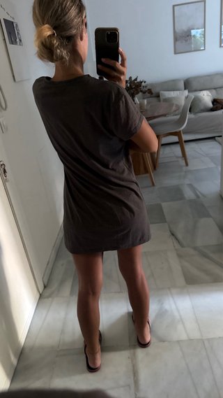 Camisón Primark manga corta gris
