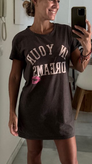 Camisón Primark manga corta gris