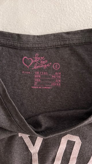 Camisón Primark manga corta gris