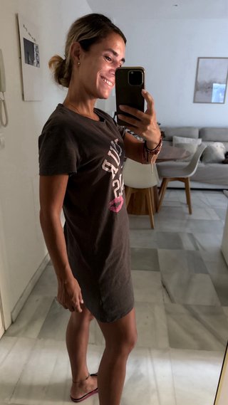 Camisón Primark manga corta gris