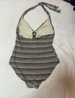 Bañador XL rayas marrón y rosa Traje de baño