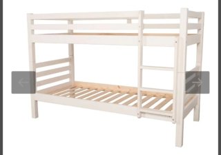 Cama Litera o individual blanca de madera