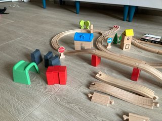 Lote tren madera BRIO e Ikea