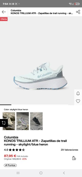 Zapatillas Columbia turquesa y gris
