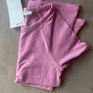 Camiseta Zara rosa manga corta