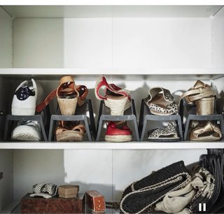Organizadores de Zapatos Apilables Grises (4 uds)