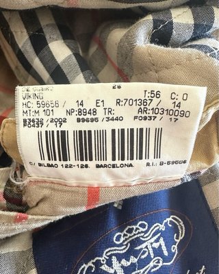 Chaqueta Burberrys vintage Nova Check hombre