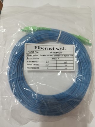 Cavo Fibra Ottica Fibernet SC/APC 30m