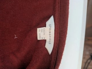Camiseta Springfield Talla M Burdeos