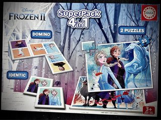 Pack 4 en 1 Frozen II: 2 Puzzles 25 piezas