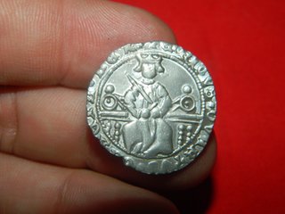 Moneda Plata Enrique IV Silla Medieval