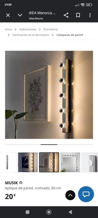 Espejo IKEA con Apliques MUSIK IKEA