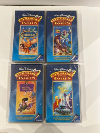 16 VHS películas Disney Diviértete con el inglés