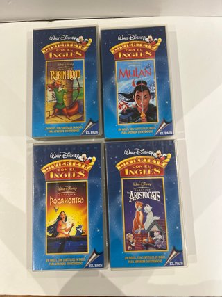 16 VHS películas Disney Diviértete con el inglés