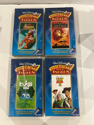 16 VHS películas Disney Diviértete con el inglés