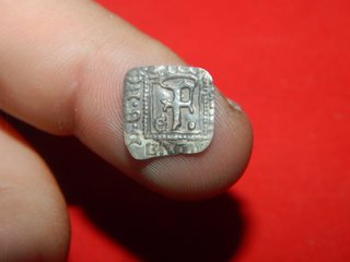 Octavo de real reyes catolicos de plata medieval.