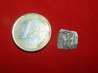 Octavo de real reyes catolicos de plata medieval.