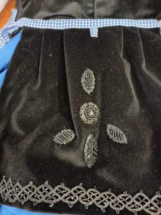Traje Regional niña Azul y Negro