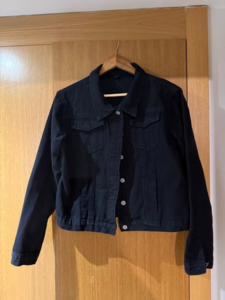 Chaqueta vaquera oversize negra