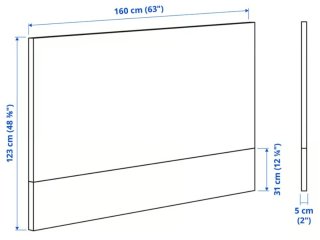Cabecero MALM Ikea Blanco 160cm