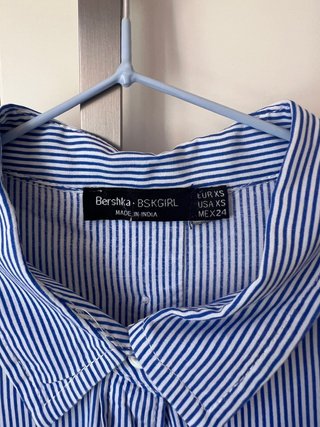 Camisa Bershka rayas azul Talla XS