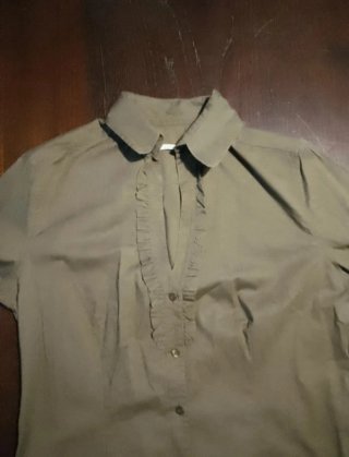 Camicia elasticizzata verde oliva. Brand Glenfield