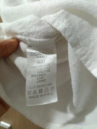Top blanco encaje talla M