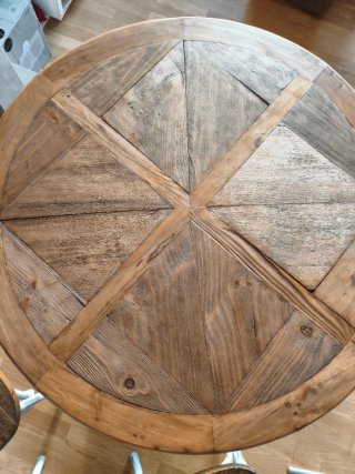 Mesa comedor madera maciza artesanal 110cm