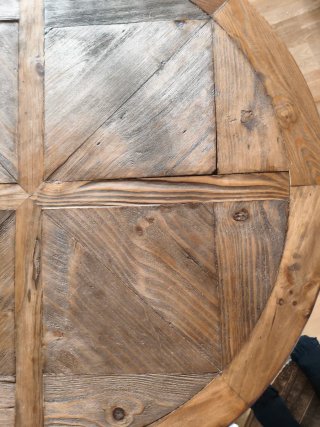 Mesa comedor madera maciza artesanal 110cm