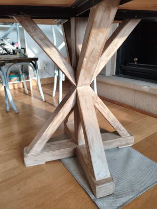Mesa comedor madera maciza artesanal 110cm