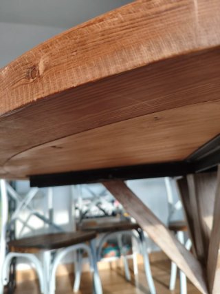Mesa comedor madera maciza artesanal 110cm