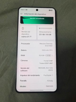 Realme GT 7T Amarillo