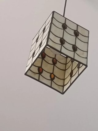 2 Lámparas colgantes de cristal