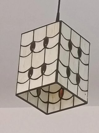 2 Lámparas colgantes de cristal