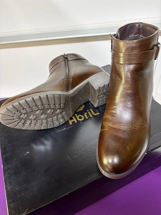 Botines de cuero mujer marrones