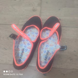 Zapatillas BAYMA marrones y naranja flúor talla 38