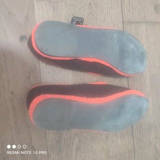 Zapatillas BAYMA marrones y naranja flúor talla 38