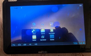 Tablet Wolder miTab, ideal para niños pequeños.