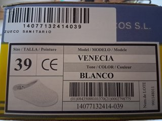 Zuecos Dian Talla 39 Blancos
