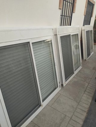 Ventana corredera aluminio blancas climalit