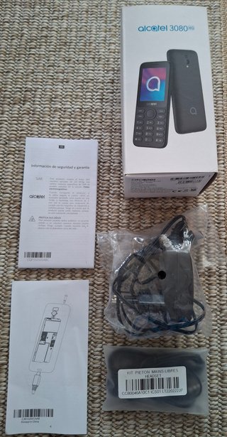 Móvil Alcatel 3080 Negro. Ideal solo llamadas.